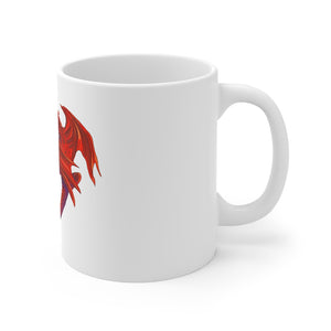 Cariad Love Red Dragon Mug 11oz White