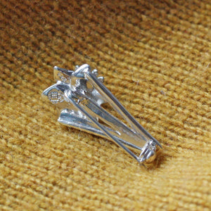Cymraeg Welsh Daffodil Sterling Silver pin brooch