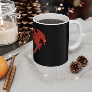 Cariad Love Red Dragon Mug 11oz Black