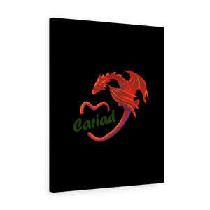 Cariad Love Red Dragon Stretched Canvas