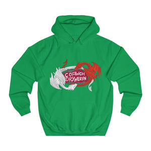 Cofiwch Dryweryn Dragon Unisex Cymraeg Hoodies