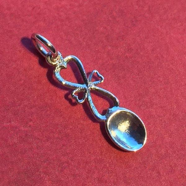 Silver Pendant Charm Welsh Love Spoon