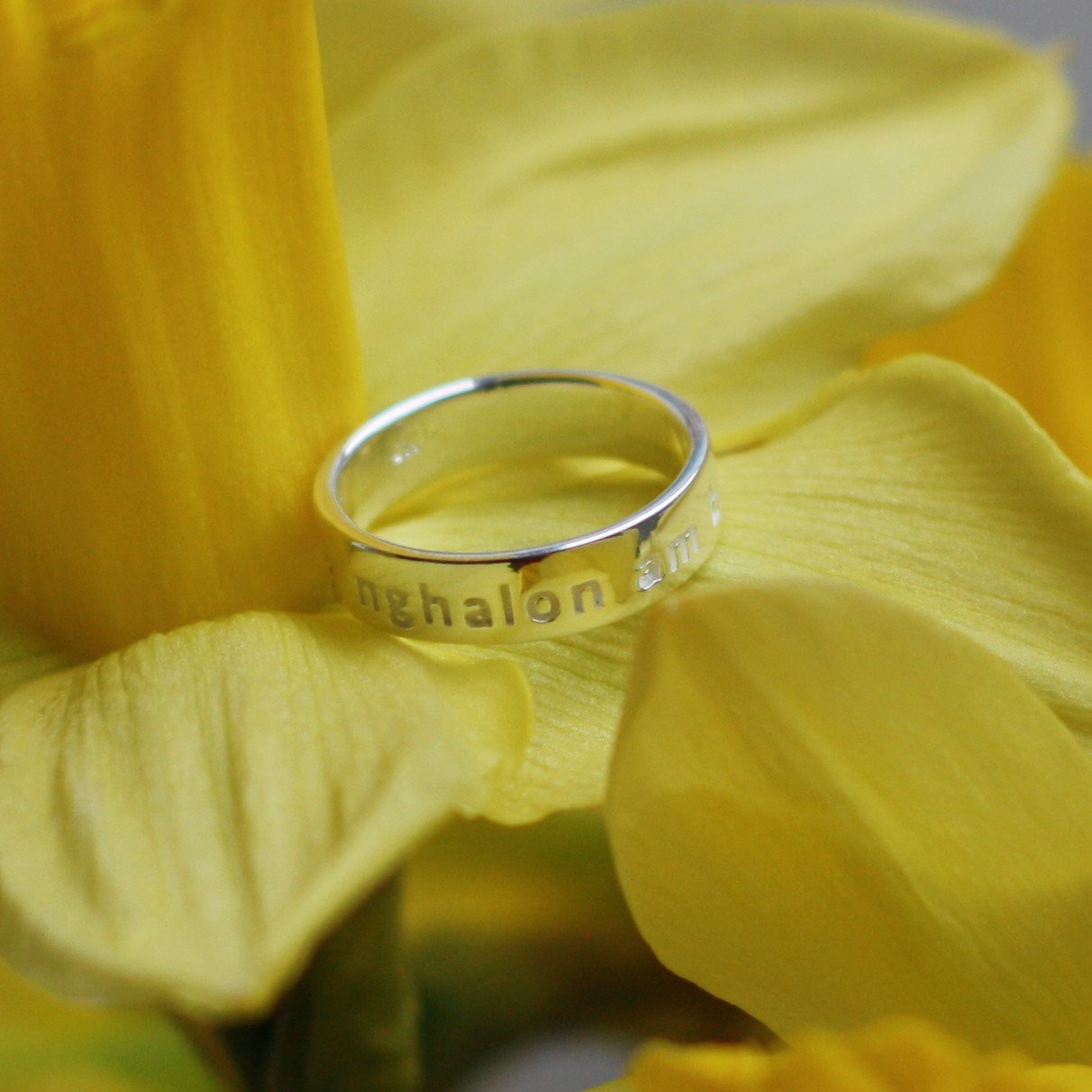 Yn Fy Nghalon Am Byth Sterling Silver or Gold Plated Ring