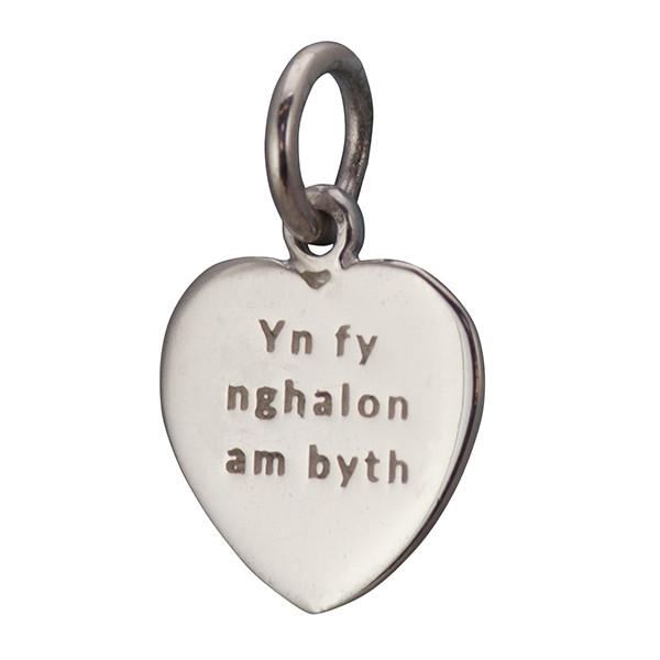 Yn Fy Nghalon Am Byth Mini Heart Charm Pendant