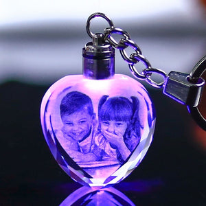 Personalised Crystal LED Light Illuminated Keyring