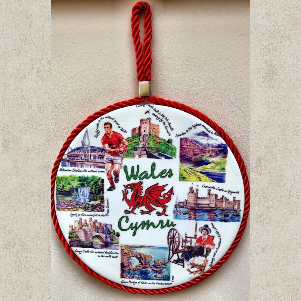 Iconic Wales Hanging Ceramic Trivet