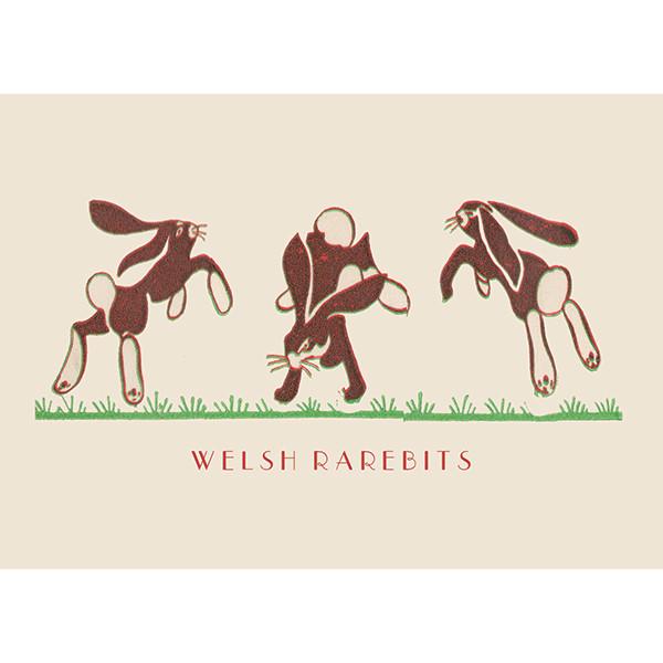Vintage Welsh Rarebits, Rabbits Card - Welsh Treasure